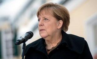 La chancelière allemande Angela Merkel s'adresse aux membres de son parti à Wildbad Kreuth, le 20 janvier 2016