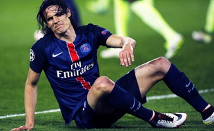Edinson Cavani lors du PSG-Manchester City le 6 avril 2016.
