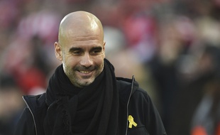 Pep Guardiola lors du match contre Liverpool, le 14 janvier 2018.