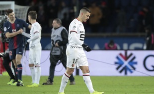 Hatem Ben Arfa sous le maillot du Stade Rennais lors d'un match au Parc des Princes, le 27 janvier 2019.