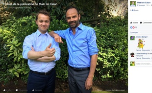 Capture d'écran du compte Facebook de Maël de Calan, où le candidat Les Républicains s'affiche aux côtés du Premier ministre Edouard Philippe.