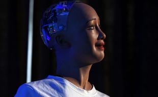 Le robot Sophia de Hanson Robotics le 21 mars 2018.