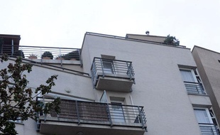 Photo prise le 16 juillet 2012 du balcon de Laszlo Csatary à Budapest, en Hongrie.