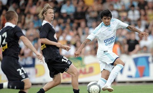 La recrue marseillaise Lucho Gonzalez en match amical face à Bordeaux, le 21 juillet 2009.