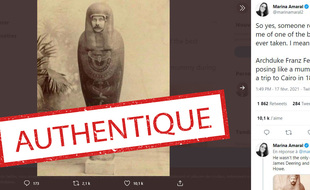 La photo a été prise lors d'un voyage en Egypte de l'archiduc.