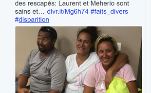Deux Polynésiens, un frère et une soeur, ont été retrouvés vivants mardi 14 novembre par des pêcheurs au large de Tahiti, après sept jours de dérive sur leur bateau dans l'océan Pacifique.