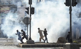 Lors d'une manifestation du parti Tehreek-e-Labbaik Pakistan cette semaine.