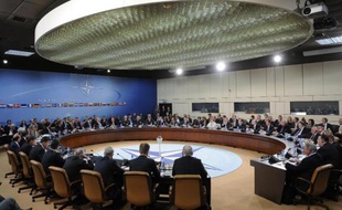 Les ministres des Affaires étrangères de l'Otan réunis à Bruxelles, le 1er avril 2014