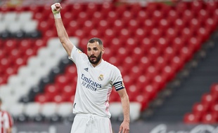Karim Benzema lors de Athletic Bilbao-Real Madrid, le 16 mai 2021.