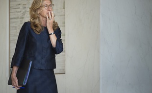 La ministre de la Justice, Nicole Belloubet, à la sortie du conseil des ministres du 3 juin 2020 (photo d'illustration)