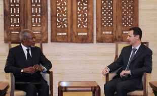 Kofi Annan et Bachar Al Assad, le 10 mars 2012