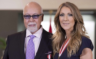 René Angelil et Céline Dion, le 26 juillet 2013.