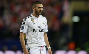 Karim Benzema lors du match entre l'Atlético et le Real le 14 avril 2015.