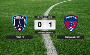 Ligue 2, 34ème journée: Le Clermont Foot vainqueur du Paris FC 1 à 0 au stade Charléty