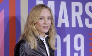 Uma Thurman à Séries Mania, à Lille le mardi 26 mars 2019.