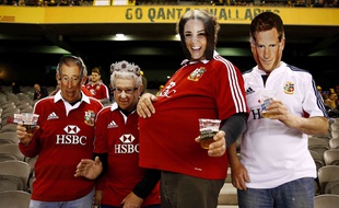 Des supporters des British and Irish Lions.