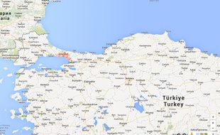Carte d'Istanbul (capture d'écran Google Maps).