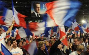 Meeting de Nicolas Sarkozy, pour la présidentielle, à Villepinte le 11 mars 2012.