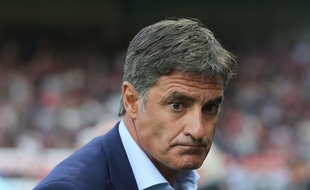 Michel lors de Guingamp-OM, le 28 août 2015.