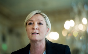 Marine Le Pen, présidente du Front national, le 22 avril 2014 à Paris.