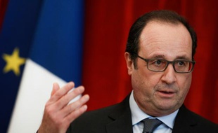 Le Président François Hollande à Colmar, le 23 janvier 2016