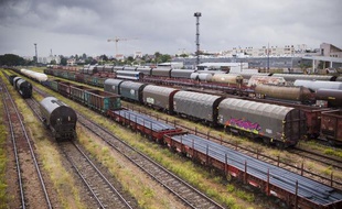 Le 9 octobre 2013, vue de la gare de triage de Drancy-Le Bourget en Seine-Saint-Denis.