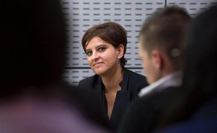 La ministre des Droits des Femmes, Najat Vallaud-Belkacem, le 6 mai 2014 à Villiers-le-Bel, en région parisienne