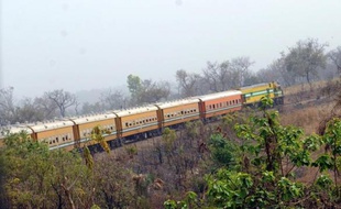 Un train reliant Lagos à Kano, le 8 février 2013 au Nigeria
