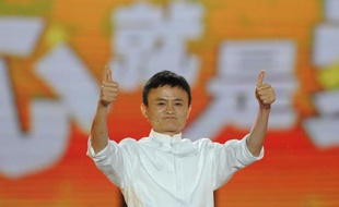 Le fondateur du géant de l'informatique chinois Alibaba, Jack Ma, lors du 10e anniversaire du groupe à Hangzhou, le 10 mai 2013