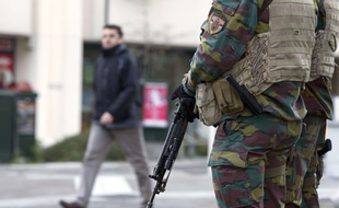L'armée belge patrouille dans la capitale, 23 novembre 2015.