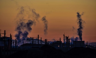 De la pollution industrielle à Ankara le 6 octobre 2021.