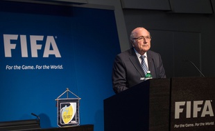 Sepp Blatter, président de la Fifa, lors de l'annonce de sa démission, le 2 juin 2015, à Zurich.