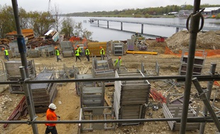 Le chantier sur l'Ile de loisirs de Vaires-Torcy (Seine-et-Marne)