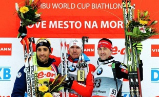 Le Norvégien Emil Hegle Svendsen, déjà champion du monde de relais mixte jeudi, a remporté l'épreuve de sprint des Championnats du monde 2013 de biathlon, disputée samedi à Nove Mesto