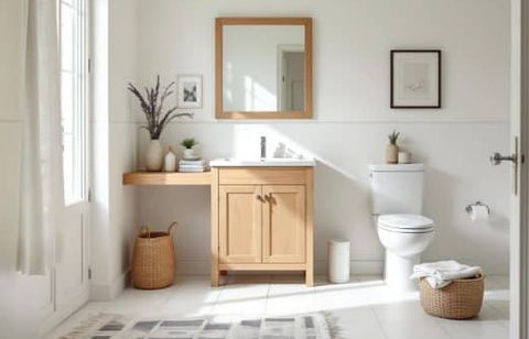 Votre salle de bain a besoin d’un coup de neuf ? Le meuble sous vasque chêne Kabayan est à 349 € chez Castorama en déstockage !