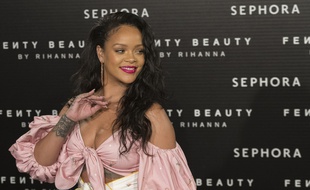 La chanteuse Rihanna à Madrid