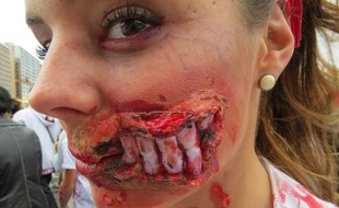 Lors de l'édition 2015 de la Zombie Wak toulousaine, le 4 octobre.