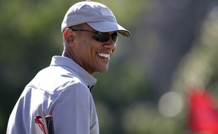 Barack Obama en vacances Martha's Vineyard le 12 août 2015.