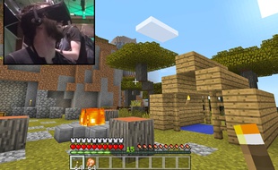 Le jeu «Minecraft» en réalité virtuelle sur l'Oculus Rift.
