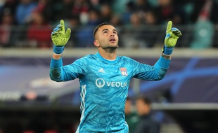 Anthony Lopes, le gardien lyonnais, lors du match à Leipzig en Ligue des champions, le 2 octobre 2019.