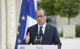 François Hollande, le 30 août à l’Élysée, après la réunion des dirigeants socio-démocrates européens.