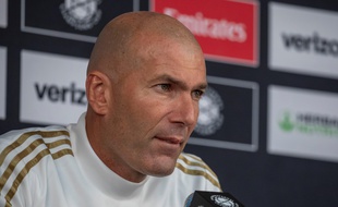 Zinédine Zidane en conférence de presse à Washinghton, le 22 juillet 2019.