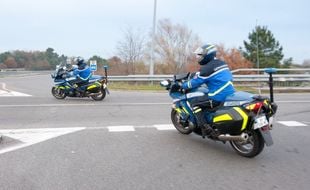 Les motards de la gendarmerie nationale. (Illustration)