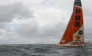 Le bateau de Vincent Riou, PRB, le 10 novembre 2012 lors du Vendée Globe.