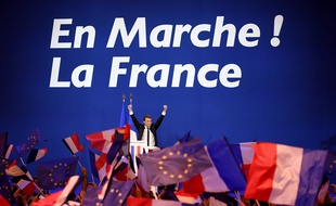 Emmanuel Macron au Parc des expositions, le 23 avril 2017.