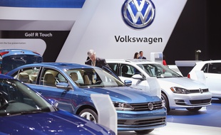 Le stand Volkswagen au salon de Detroit, le 12 janvier 2016.
