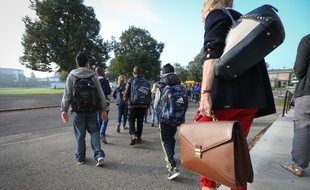 Illustration.Strasbourg le 08 septembre 2014-Eleves du collège Galilée.