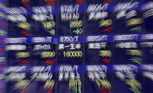 L'action du géant japonais de l'assurance-vie Dai-ichi Life, à Tokyo en 2010