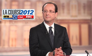 François Hollande lors du débat télévisé le 2 mai 2012