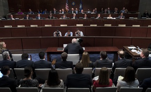 L'ancien directeur de la CIA, John Brennan, lors de son audition au Congrès le 23 mai 2017 à Washington.